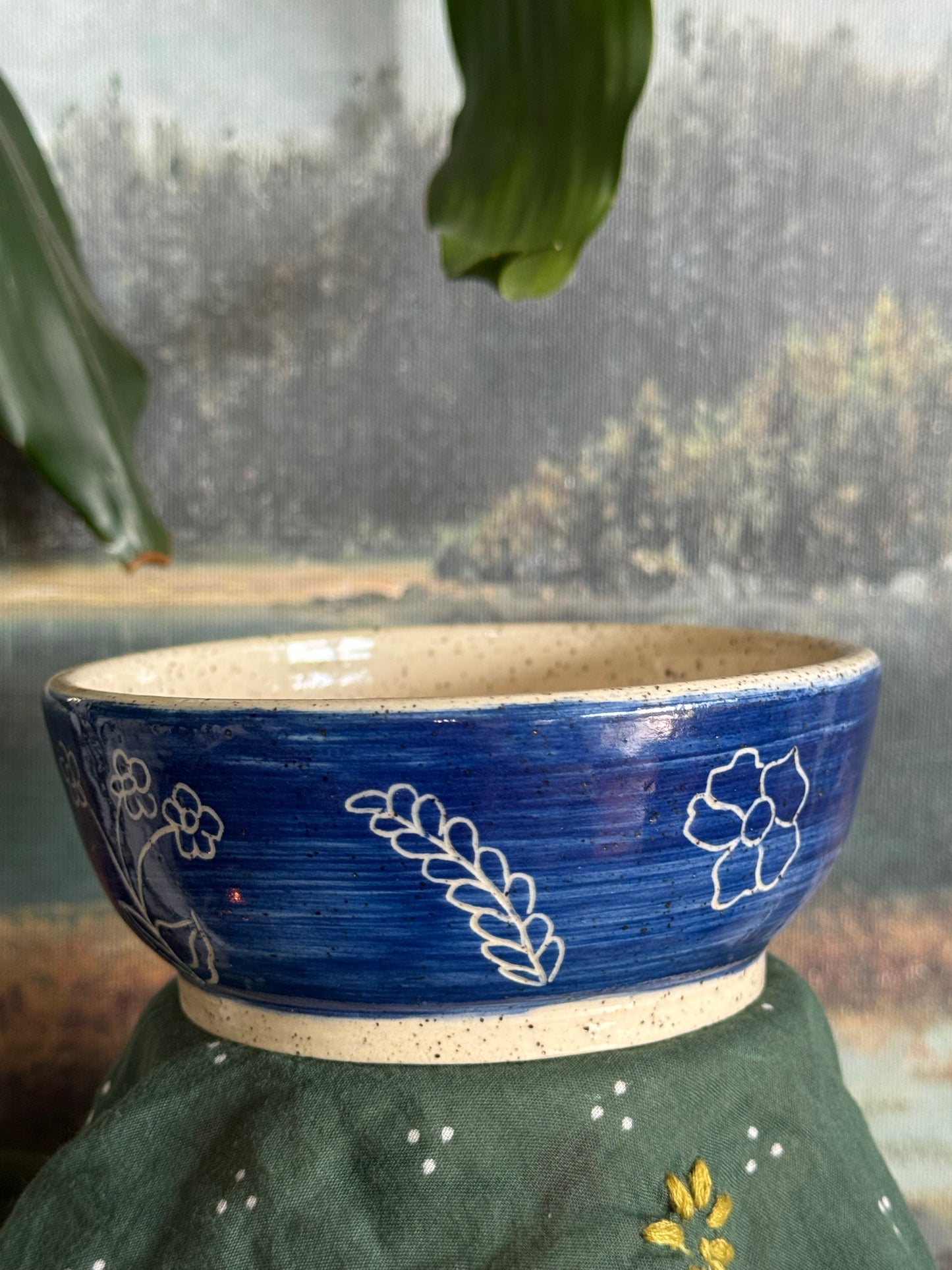 Small Blue Flower Bowl
