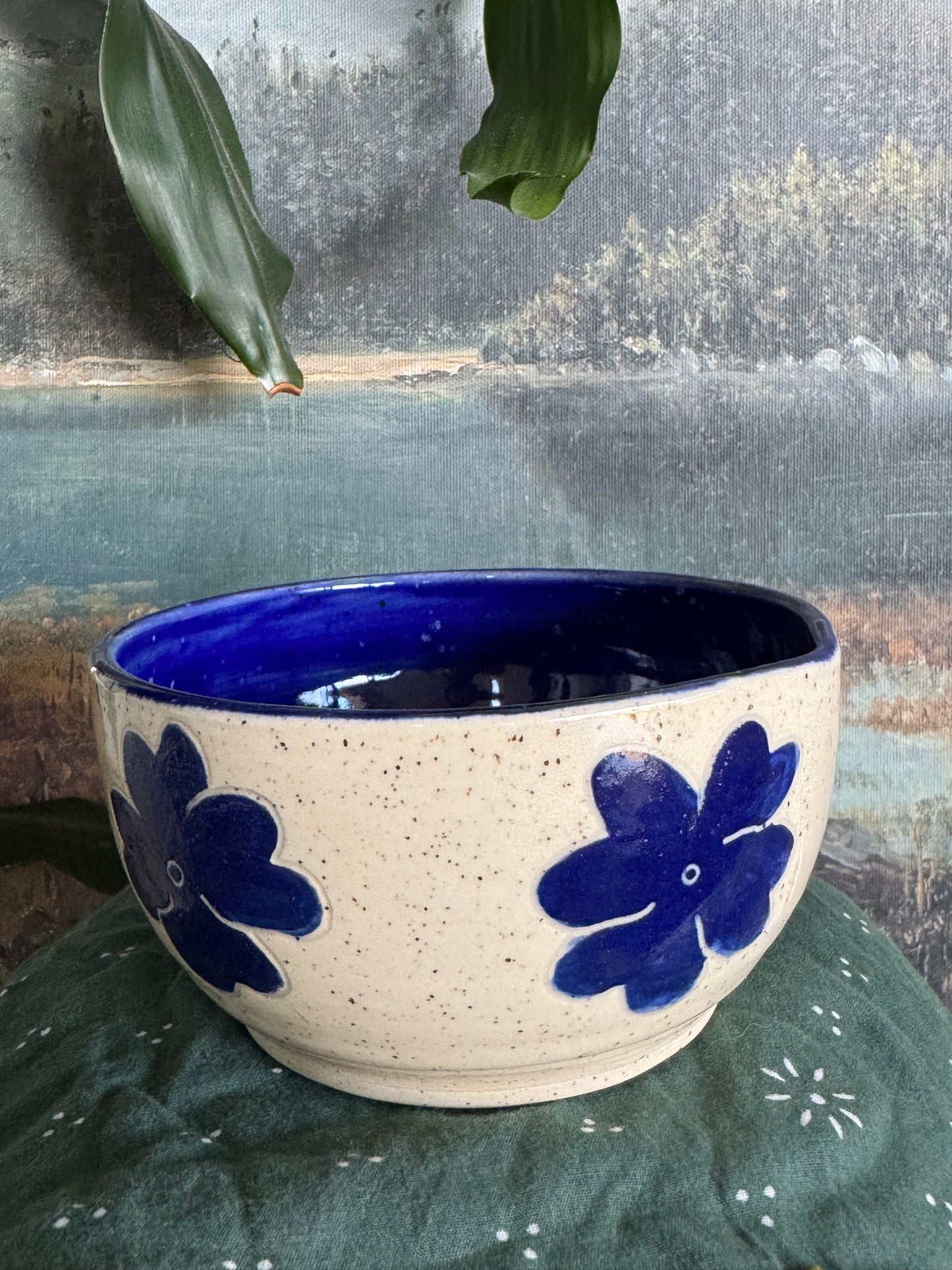 Blue Flower Matcha Bowl (SECOND) #2