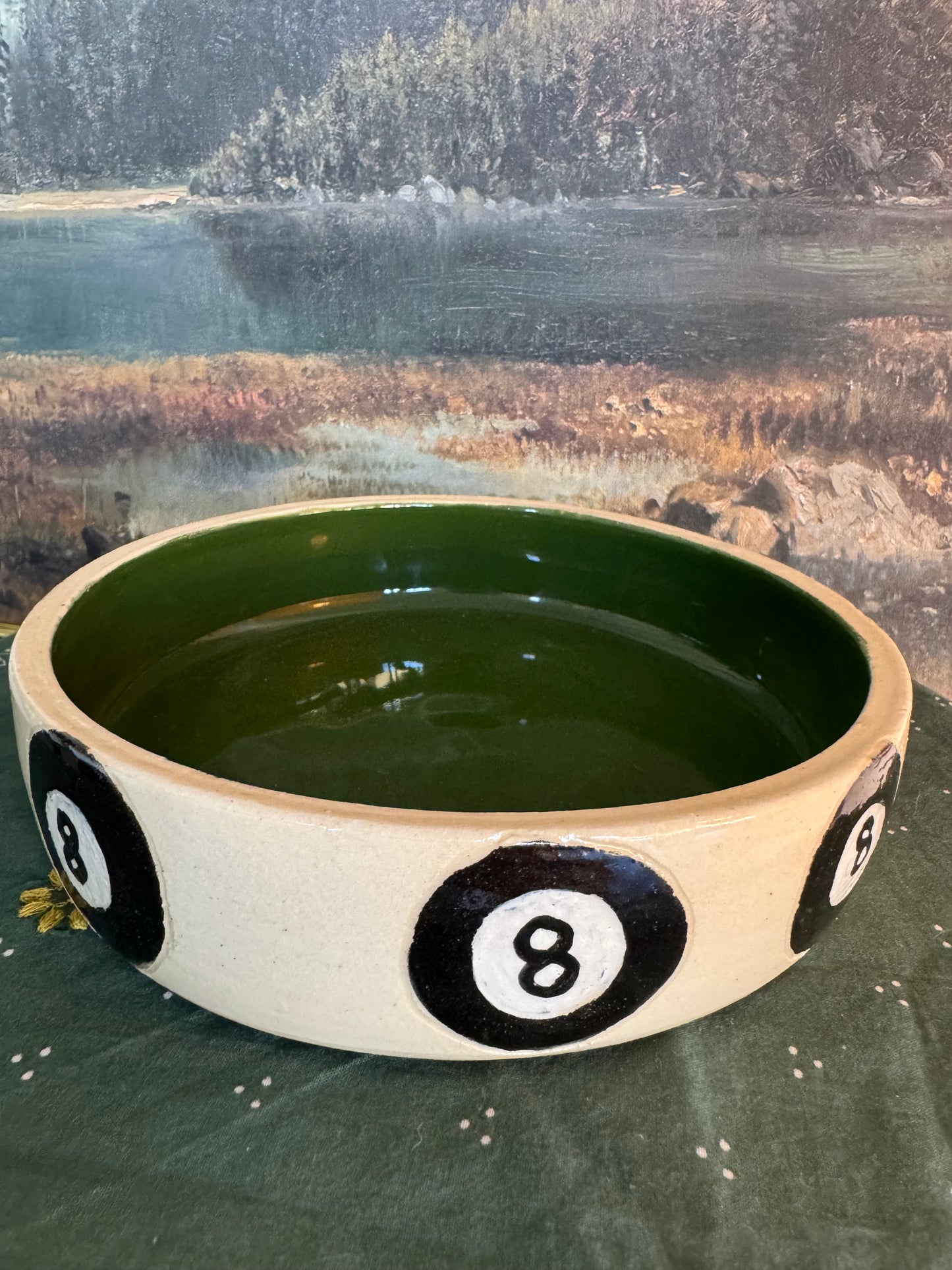 8 Ball Dog Bowl