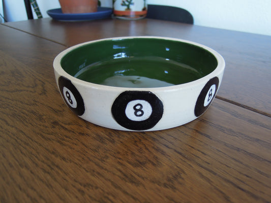 8 ball Dog bowl