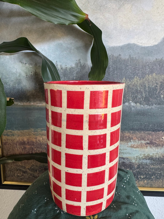 Red tile Vase