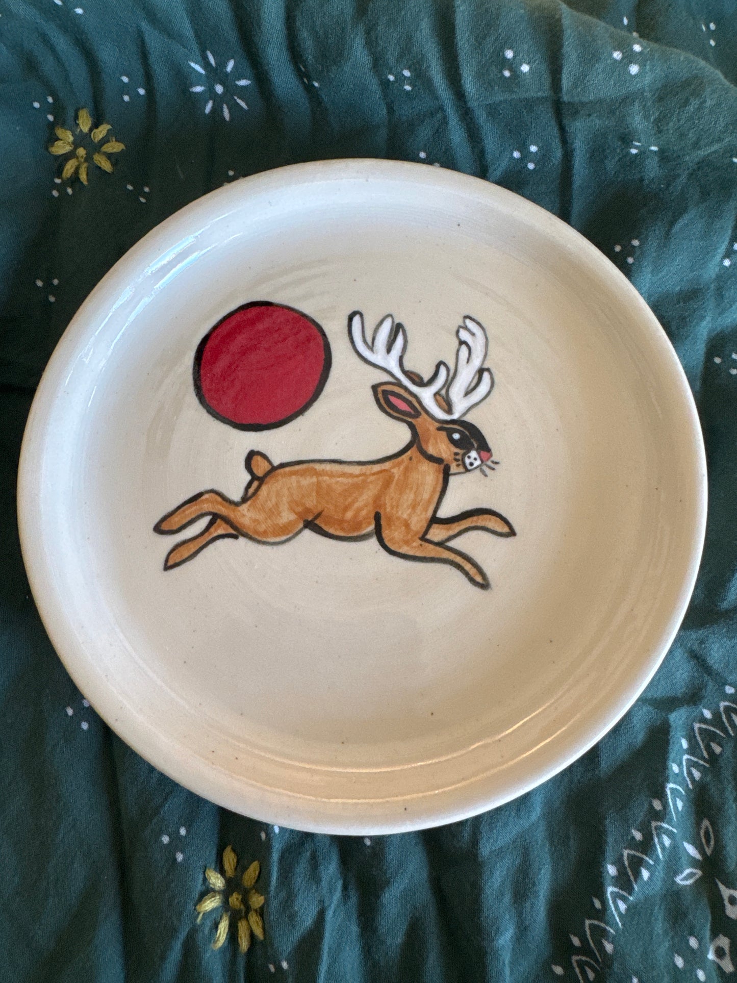 Small Jackalope Plate