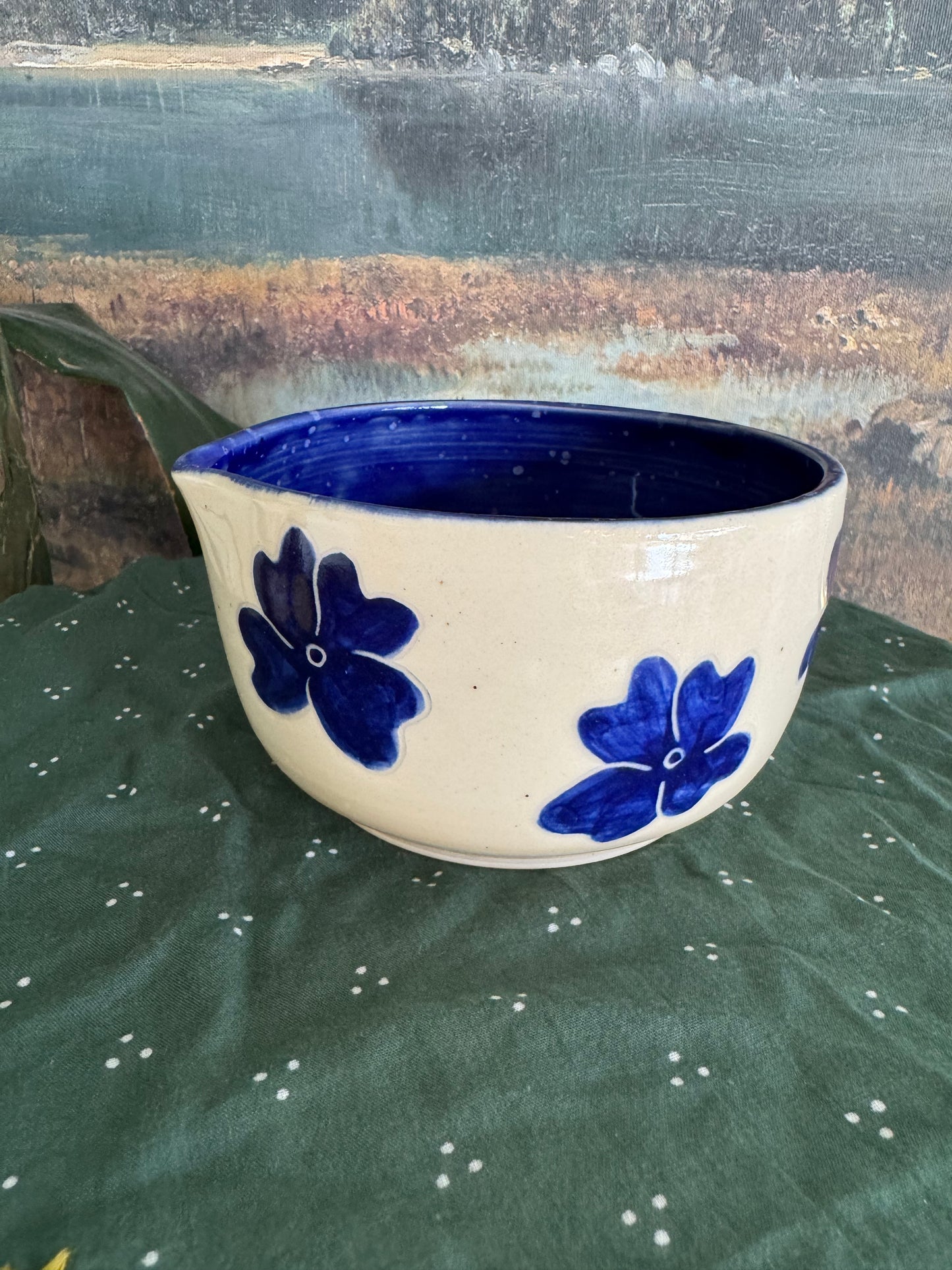 Blue Flower Matcha Bowl v2