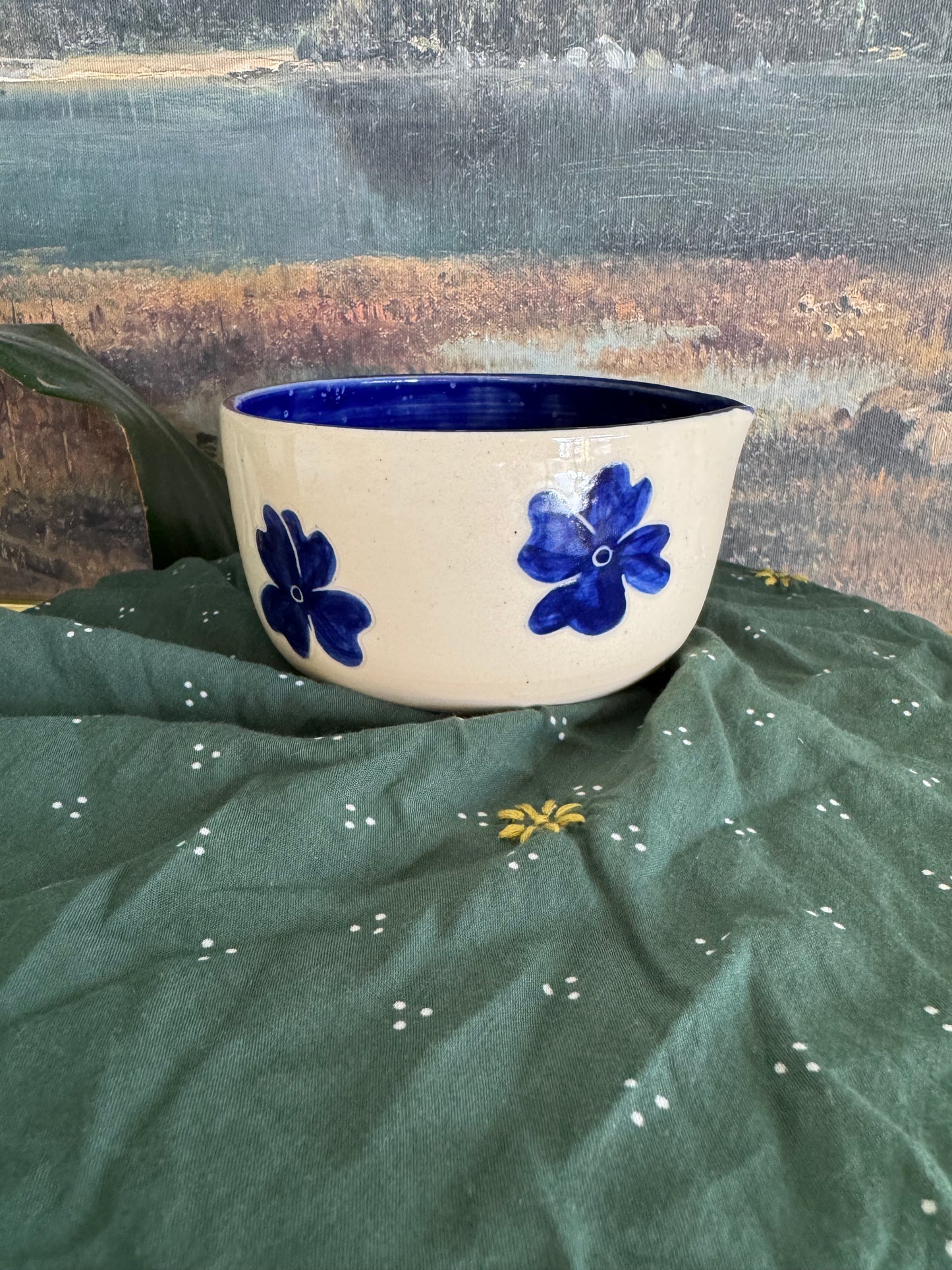 Blue Flower Matcha Bowl v2