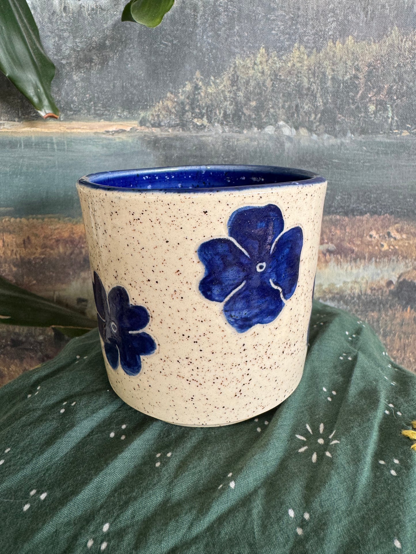 Blue Flower Cup