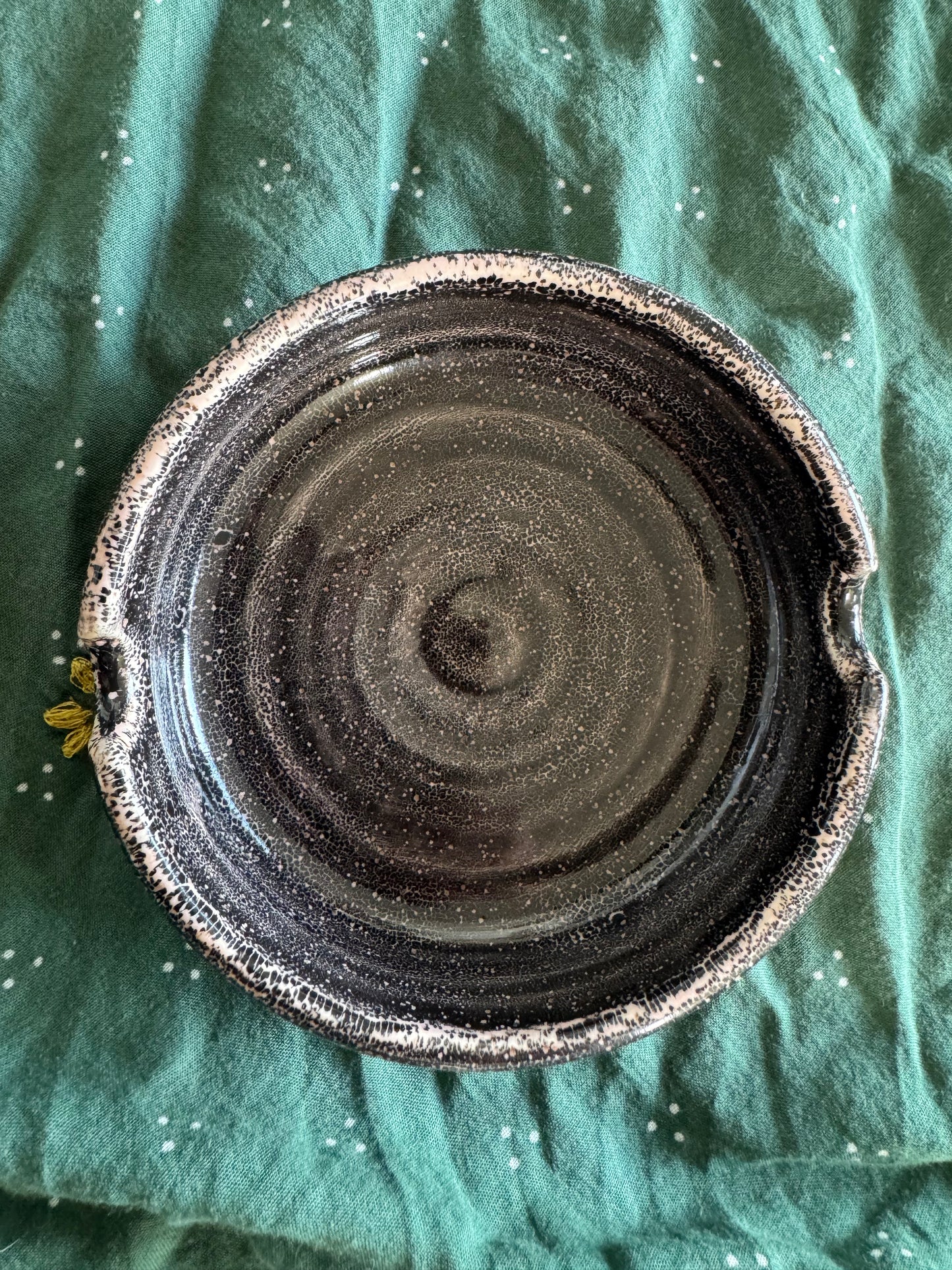 Cobblestone Black Ashtray
