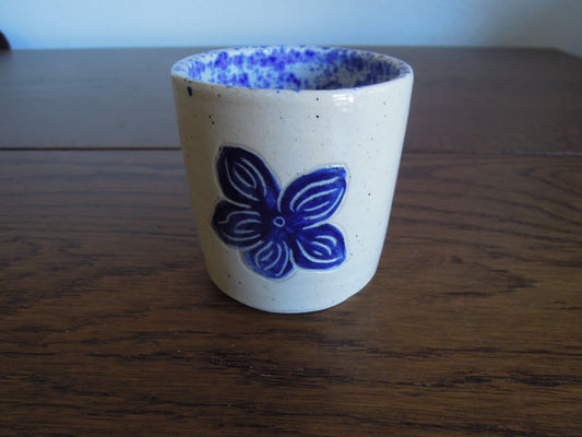 blue flower cup