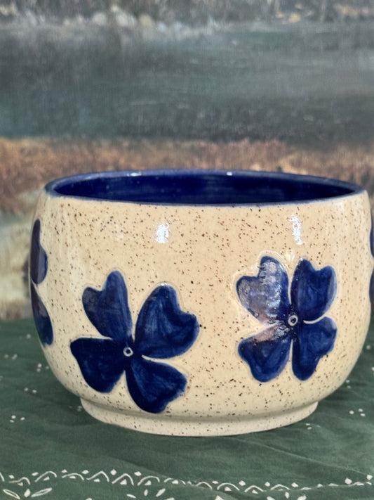 Blue Flower Matcha Bowl