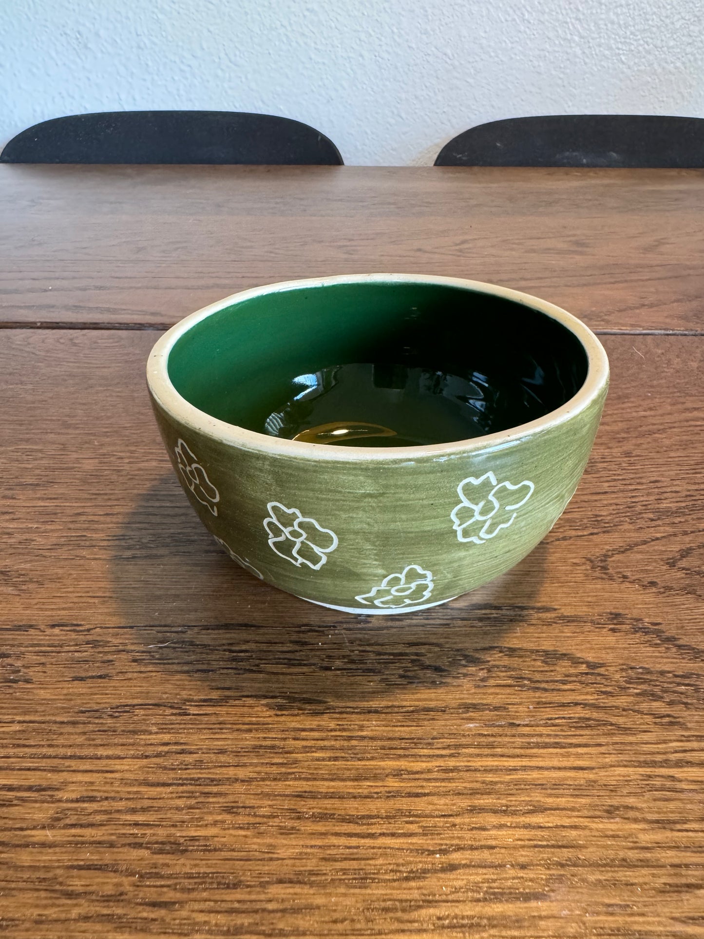 green flower bowl