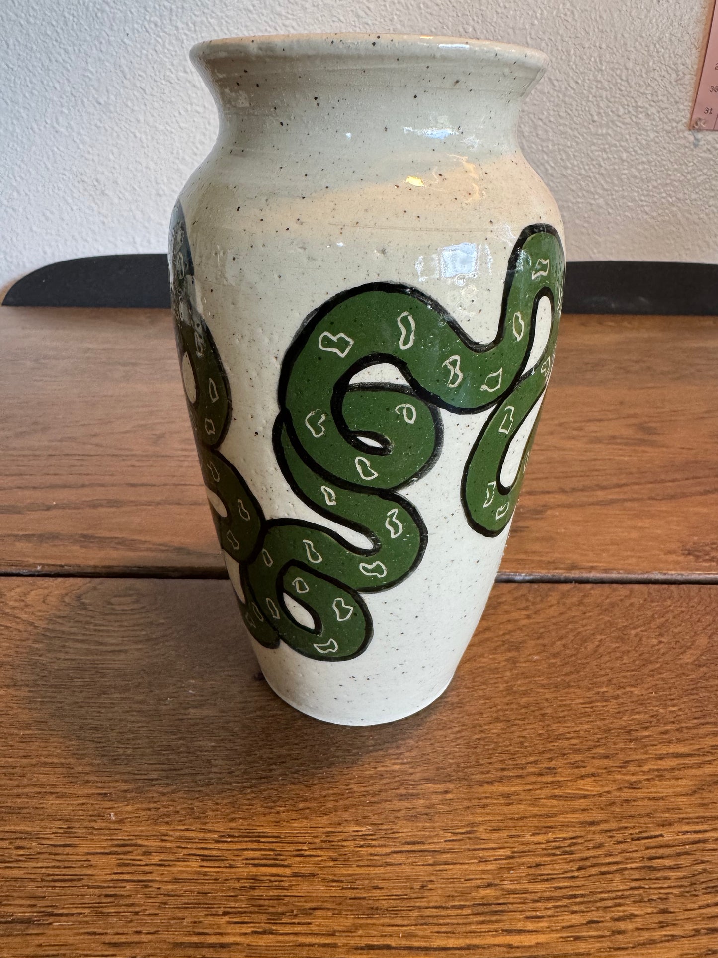 large green snake vase