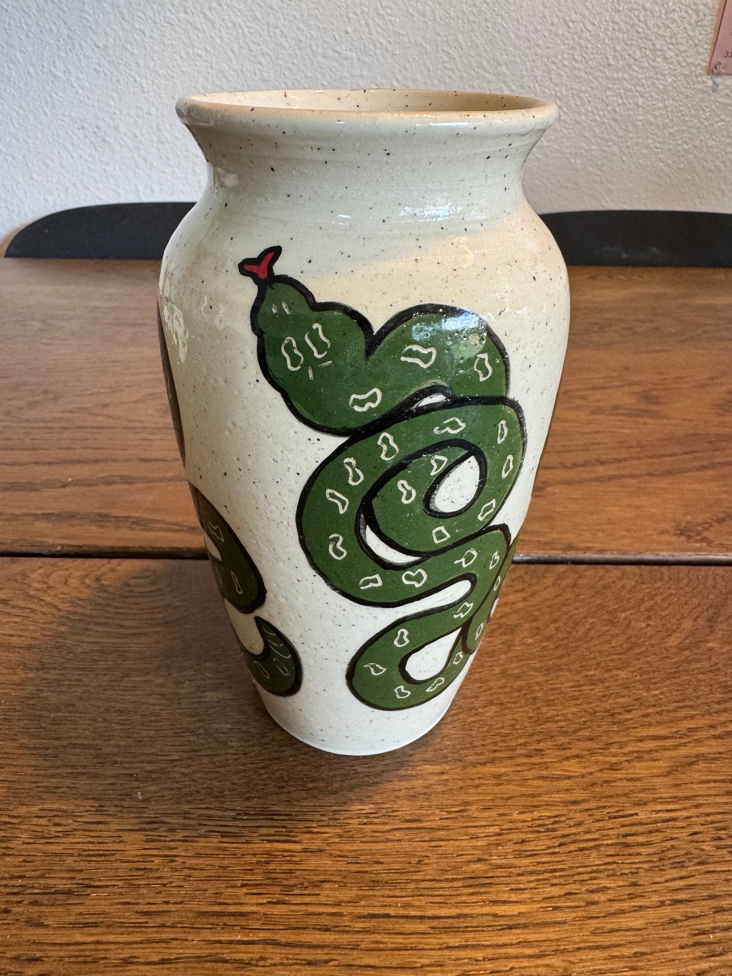 large green snake vase