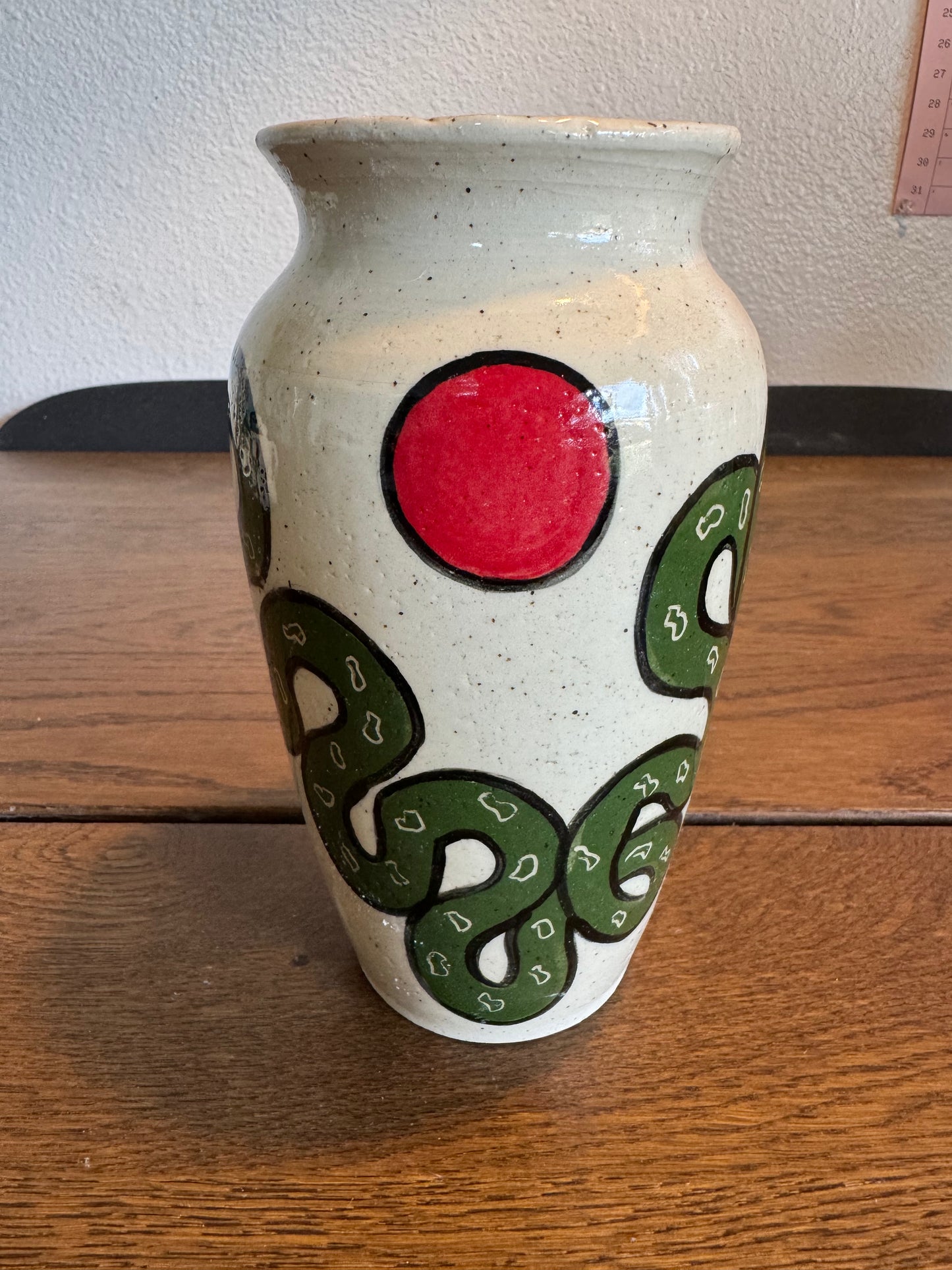 large green snake vase