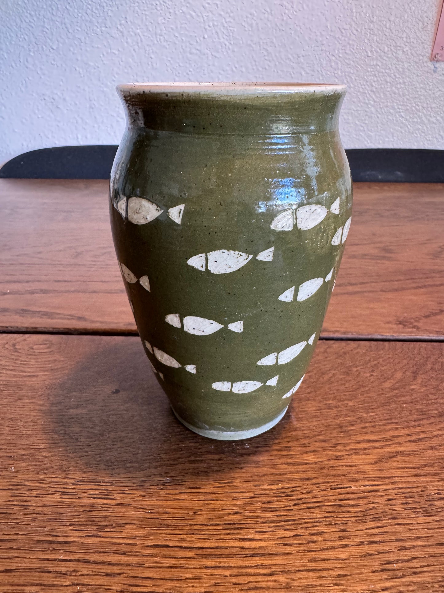 large green fish vase