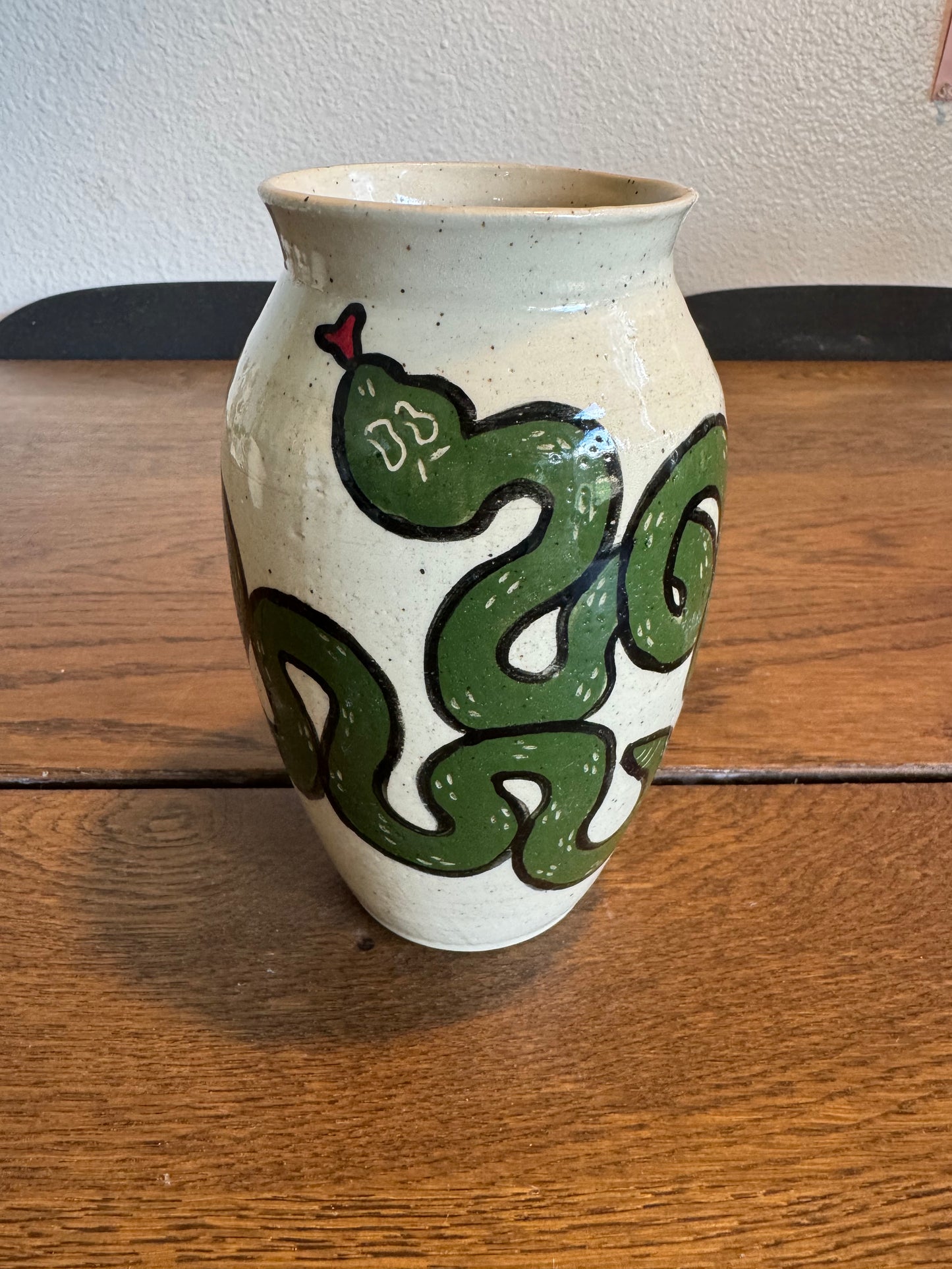 medium green snake vase