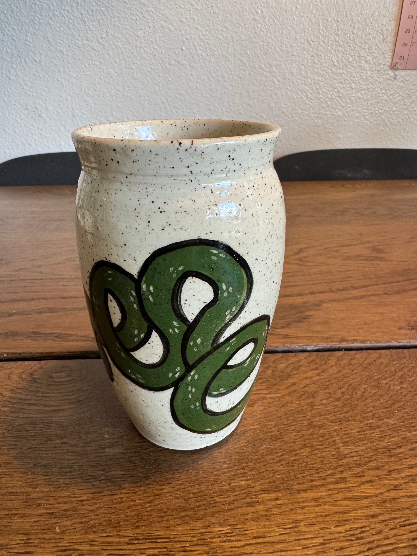 small green snake vase