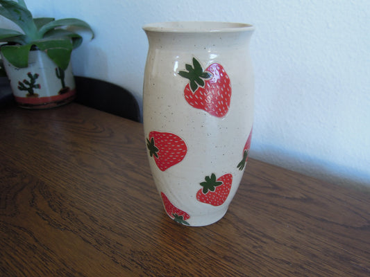 strawberry vase